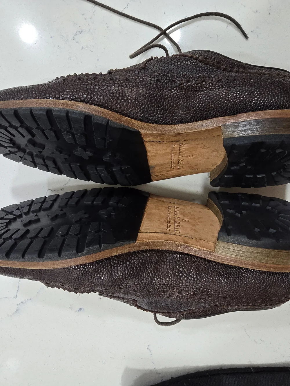 Billy Reid Pebble Grain Wingtip Shoes